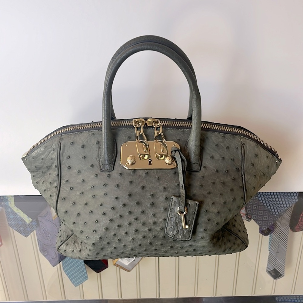 VBH Brera gray ostrich first edition 068/300 Handmade in Italy good condition